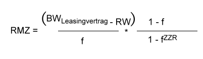 nachschüssige Teilamortisationsleasingrate allgemein